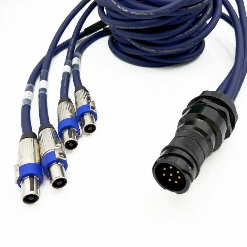 8-Core speaker splitter cable 8-pole to 4 * 2-pole speaker splitter cable