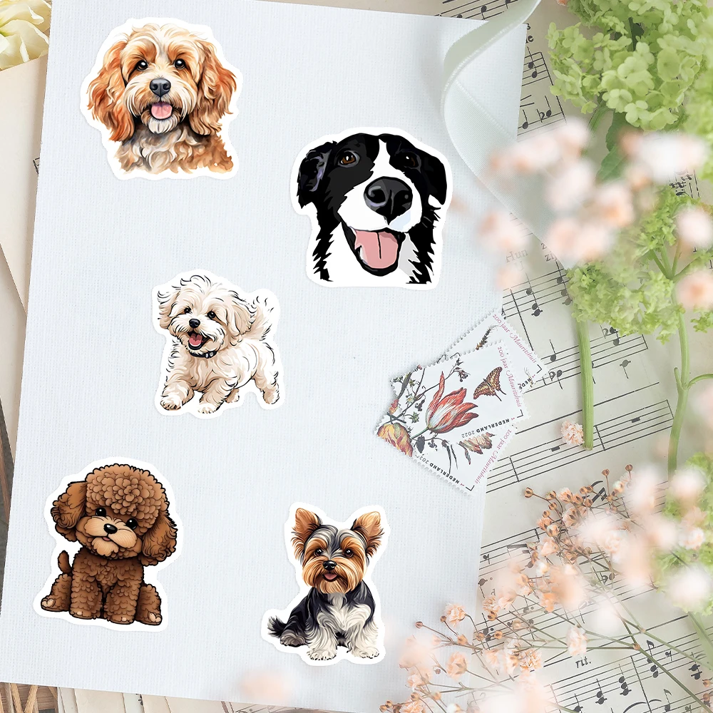 Adorable Puppy Stickers Vinyl  - Kids Toys Laptop 评论和价格