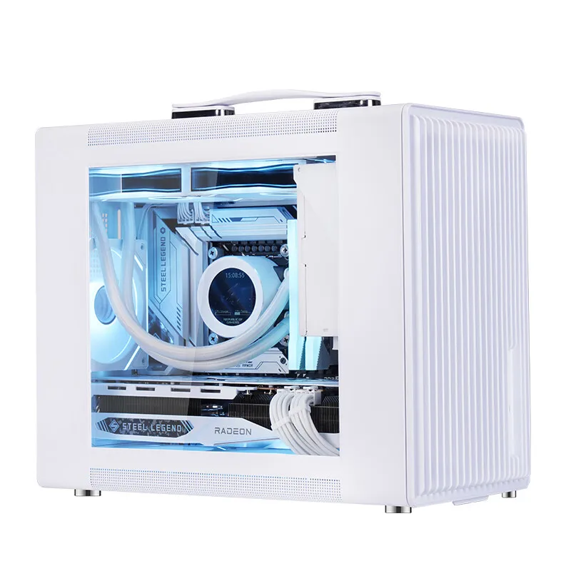 WJCOOLMAN S1 White MATX Chassis Handle Chassis PC Case Computer Case Support 240 Water Cooled MATX/ITX Desktop Chassic Game