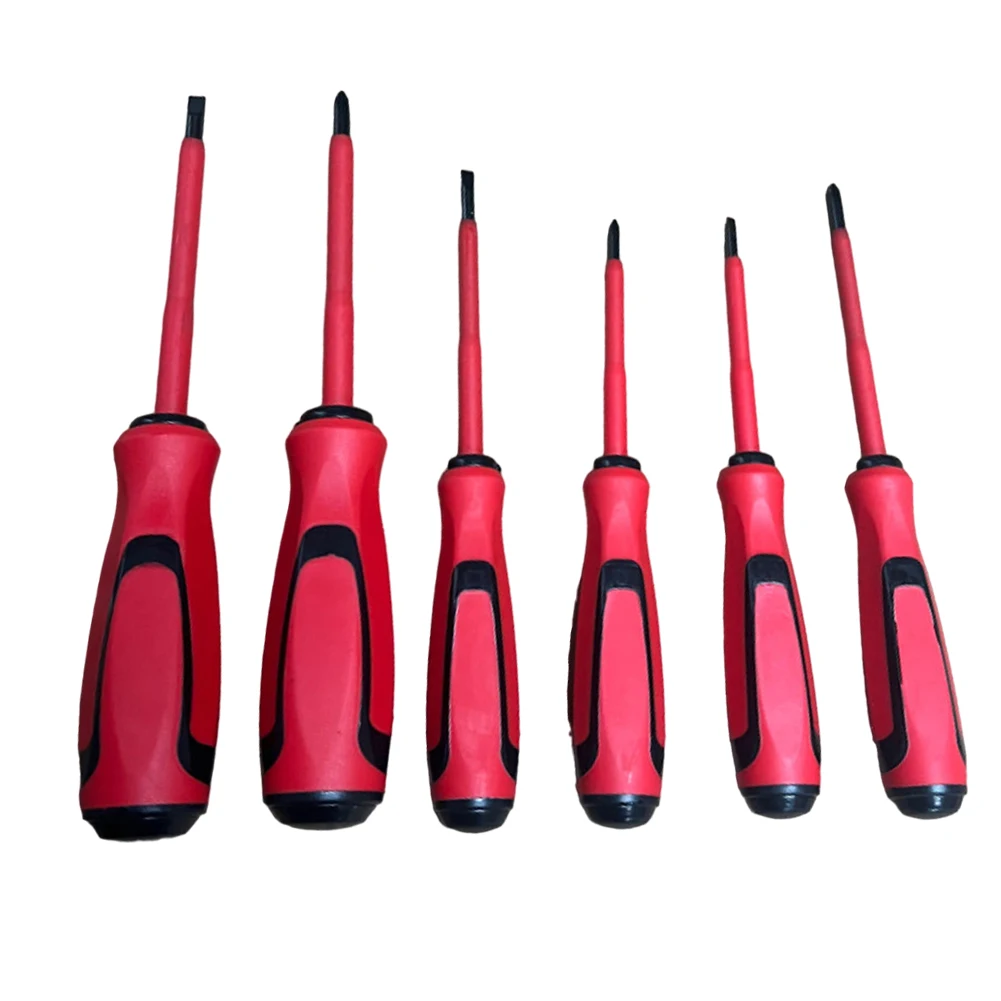 6*Insulated Screwdriver Home Circuit Tool Insulation Isolation Current Electrician Cross Flat Screwdriver Hand Tools