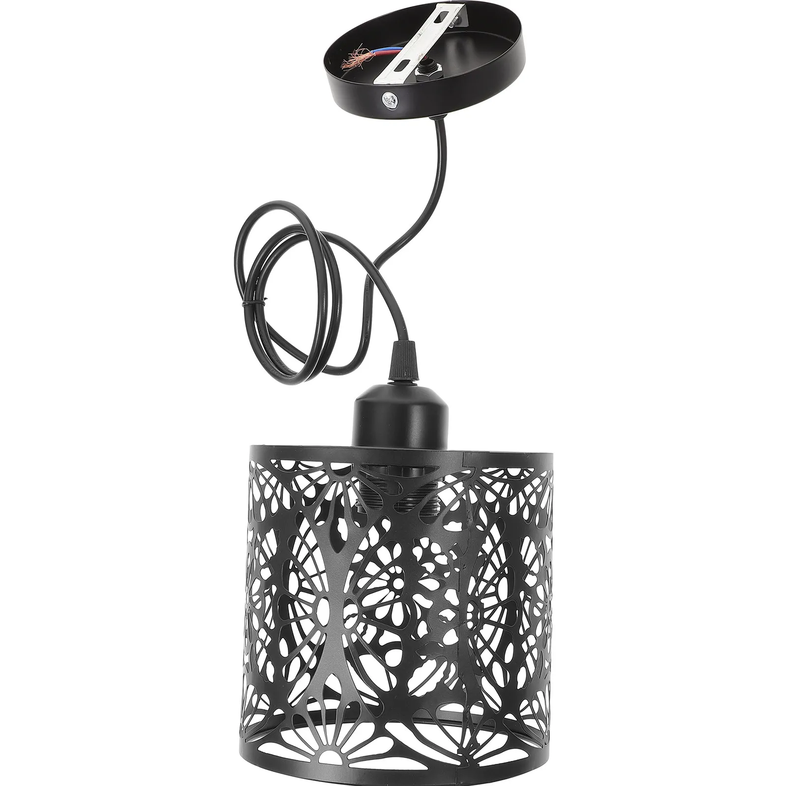 Exquisite Metal Hanging Ceiling Lamp Retro Industrial Design Single Head Chandelier Light for Hotel Office Coffee Bar Modern