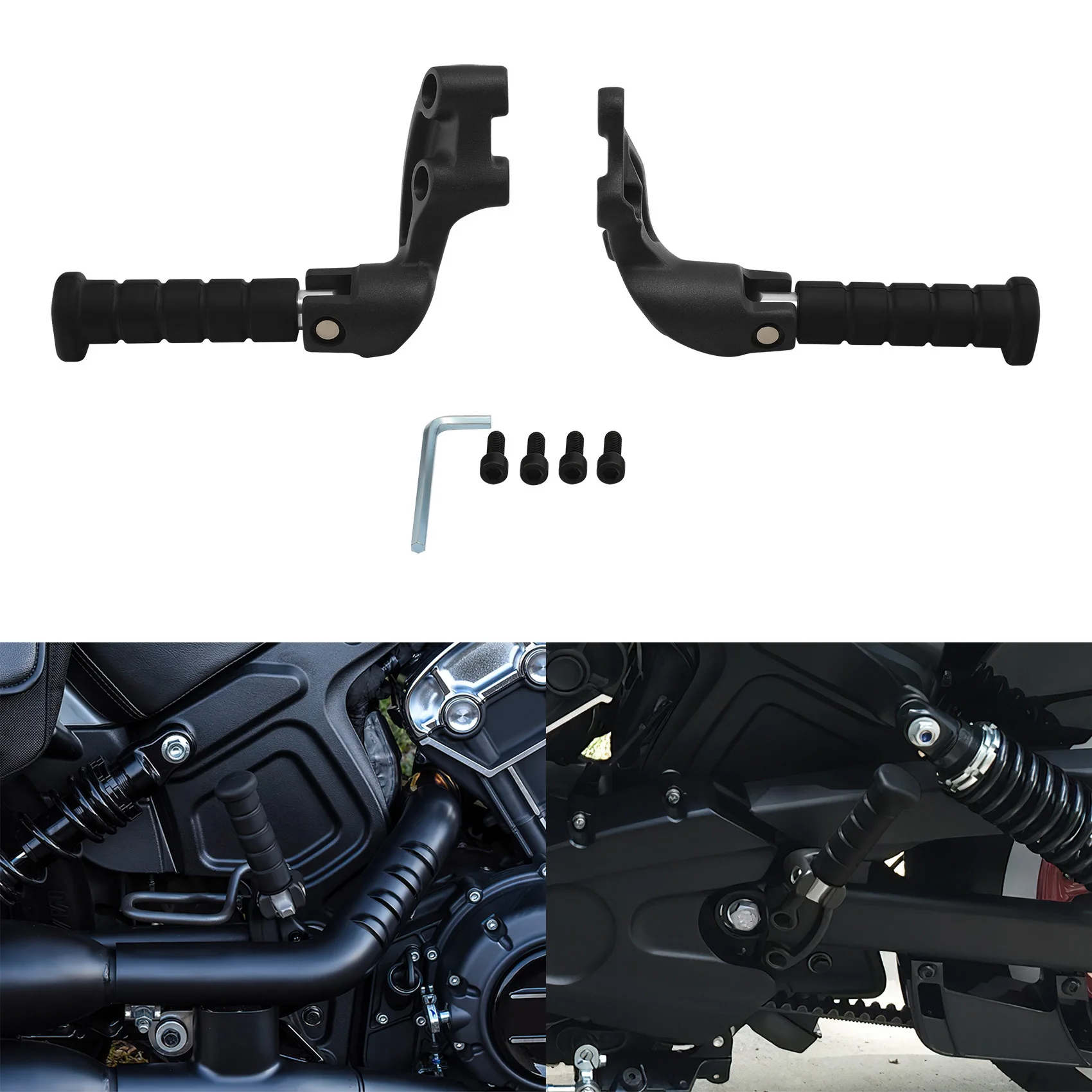 

Motorcycle Mounting Footpeg Footrest For Indian Scout 2015-2024 Scout Sixty 2016-2024 2019 Bobber Sixty Passenger