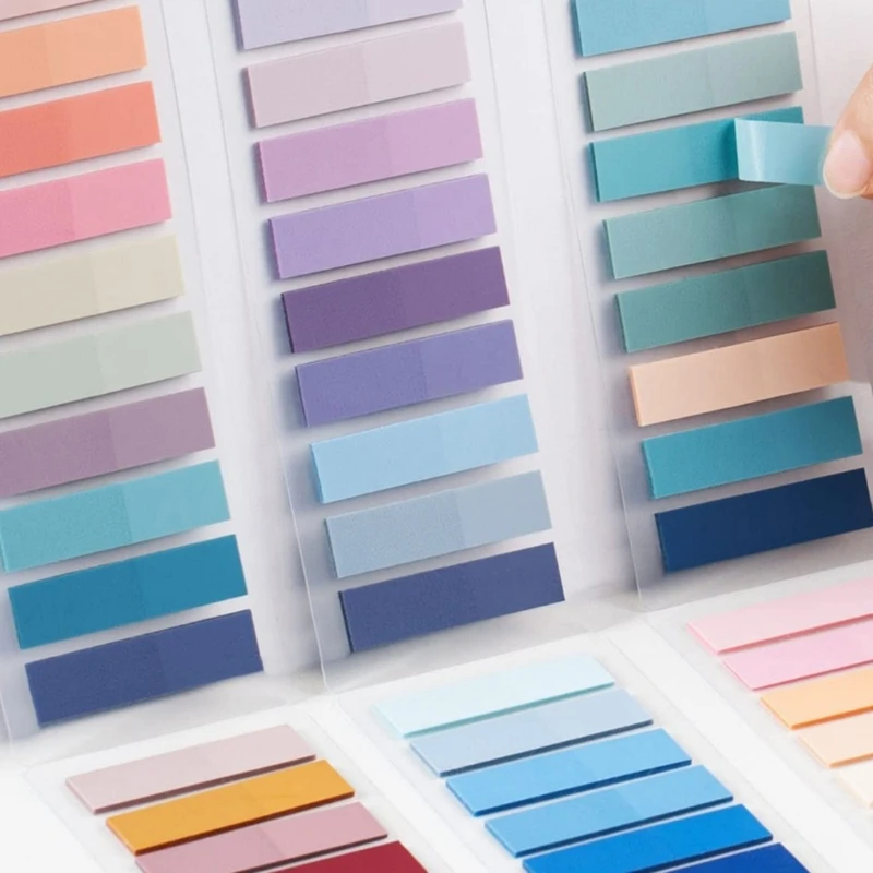 DXAB Sticky Tabs Morandi Markers Writable Repositionable Book Strip 2400pcs/2000pcs