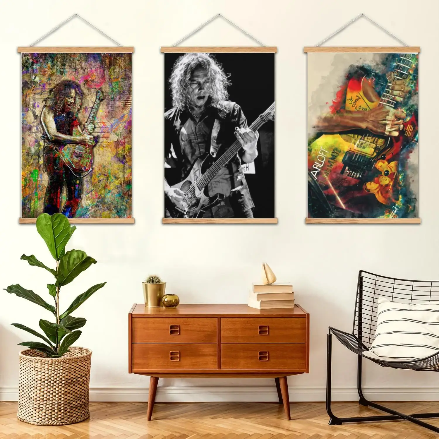 

kirk hammett гитариста в рамке, настенная живопись, холст, художественный постер и настенное искусство, современный семейный декор для спальни, декоративная живопись