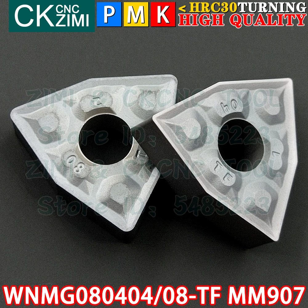 WNMG080404-TF MM907 WNMG080408-TF MM907 كربيد الخارجية تحول إدراج أدوات WNMG0804 WNMG 0804 CNC مخرطة معدنية أدوات تقطيع