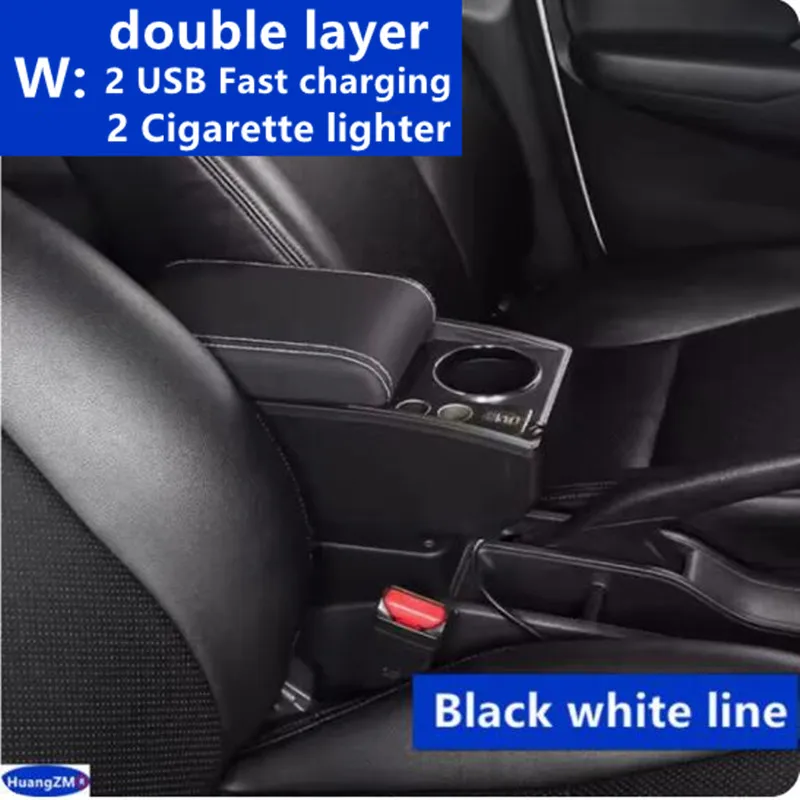 Voor Peugeot 206 Armsteun doos Voor Peugeot 206 207CC Cabrio Auto Armsteun Opbergdoos bekerhouder Gewijd Retrofit Auto Accessoires