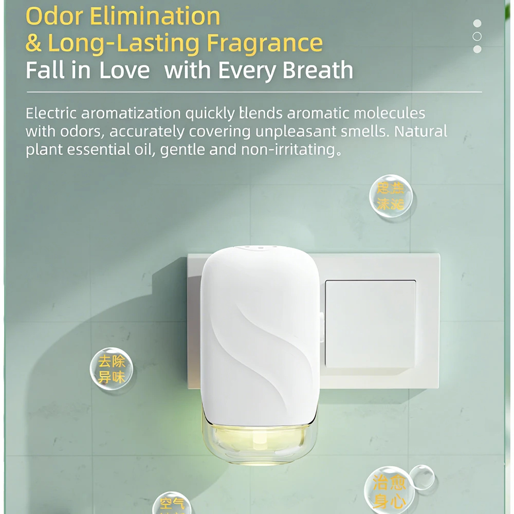 Wall Mounted Use Aromatherapy Essential Oil Diffuser Mini Essential Oil Diffuser Plug Aroma Diffuser Home Bedroom Room Toilet