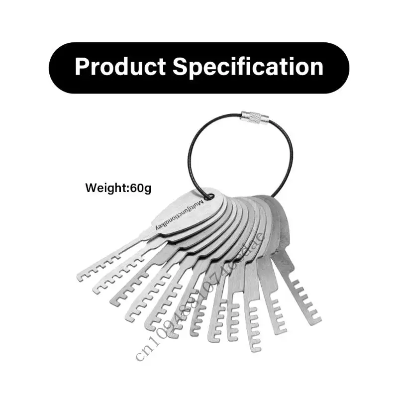 0xxc Professional 12pc Pulsante metallo Aprire strumenti per le chiavi auto Riparazione automatica e manutenzione del a