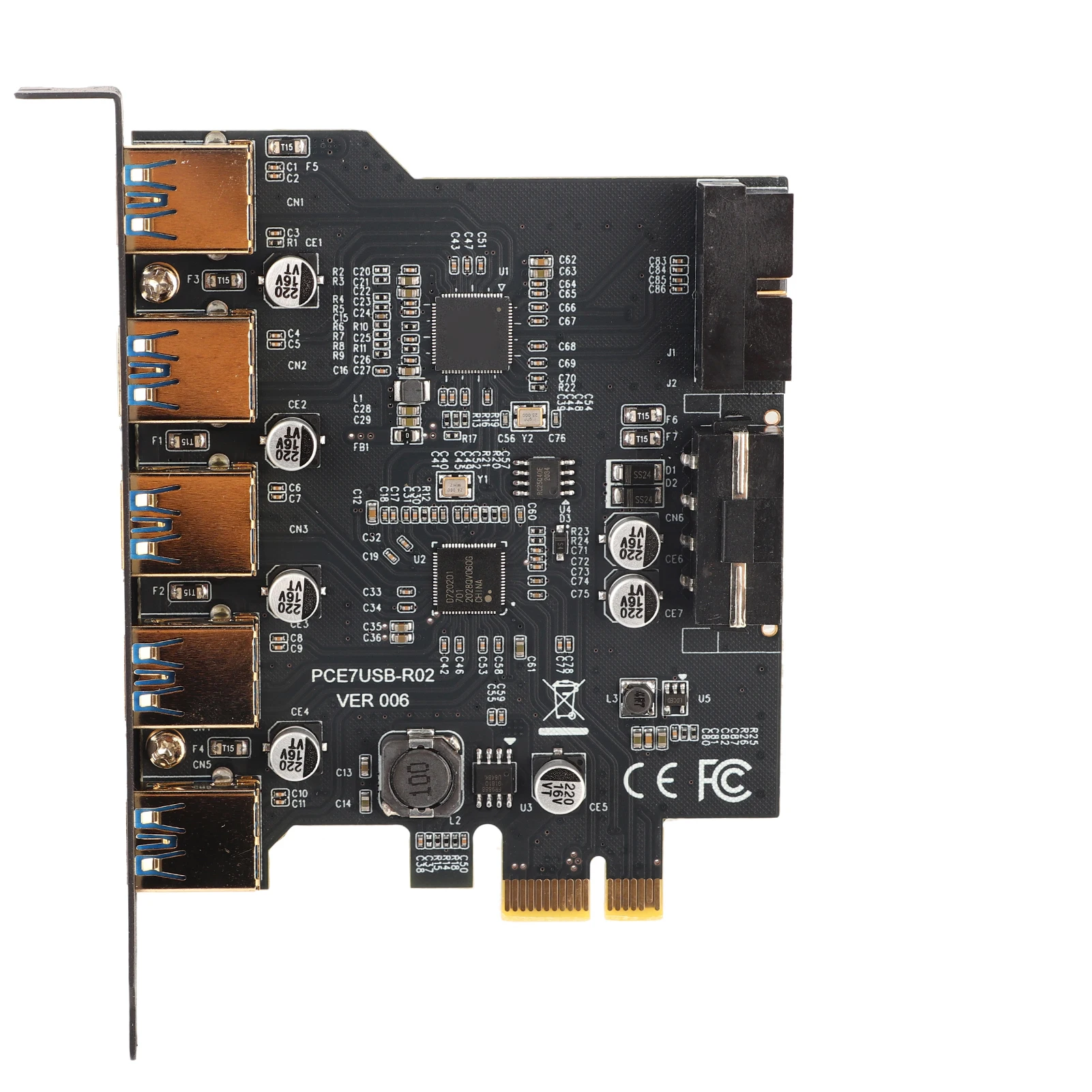 

Универсальный PCI-E на 5 портов USB 3.0 19-контактный преобразователь расширения PCI Express Разъем карты адаптера Высокоскоростная стабильная передача