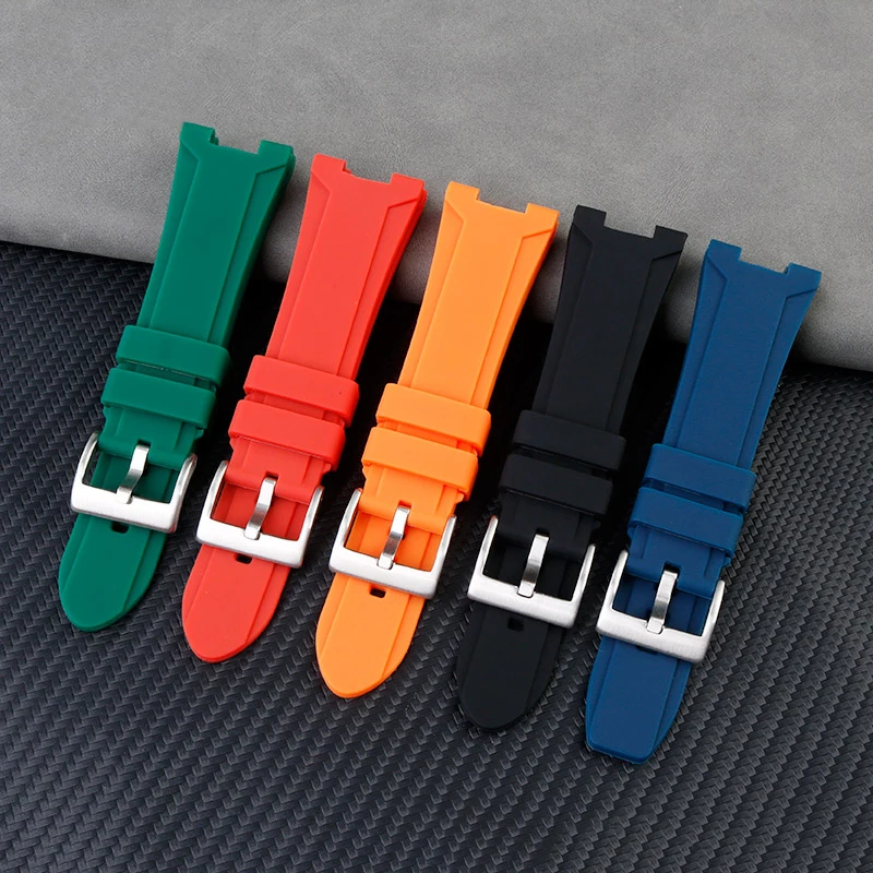 For Hamilton Devil's Fish Watch Strap H78716333 H78716983 Series Concave Silicone Rubber Watch Strap Men Waterproof Watchband