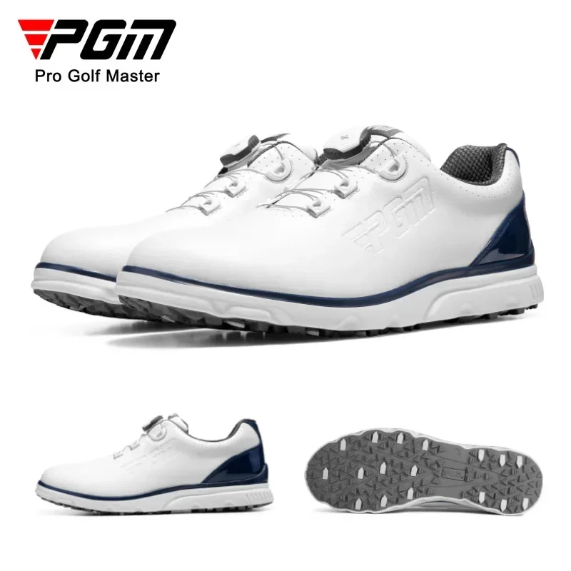 

Обувь для гольфа PGM Мужская кружевная Нескользящая супер водонепроницаемая Спортивная обувь из супер волокна