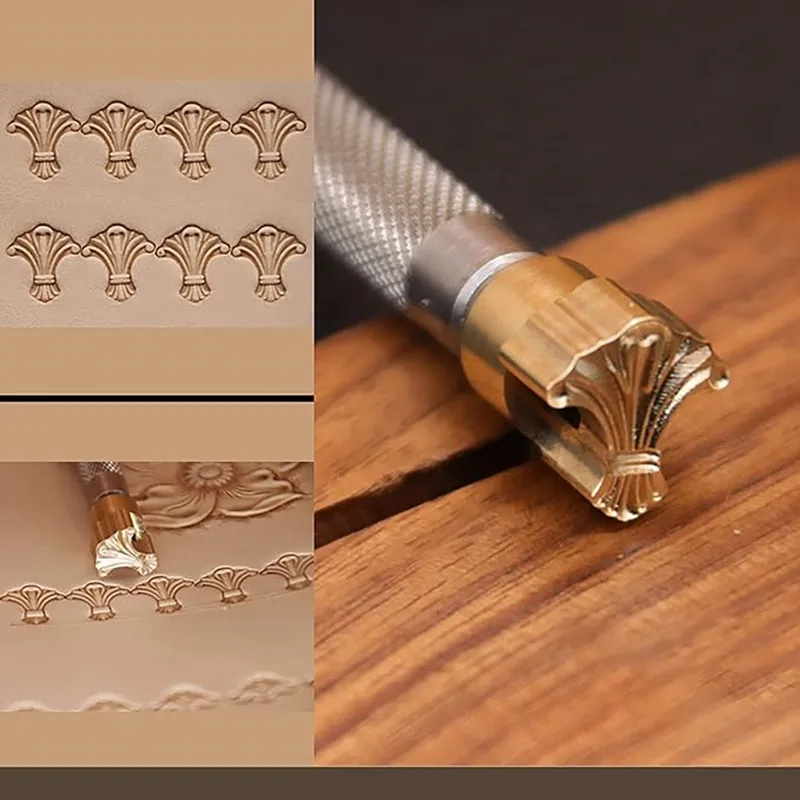 

Sacred Filigree Stamp 12x13mm - Steel Handle & Copper Head for Ritual Art Leathercraft | Ornate Ceremonial Embossing Tool