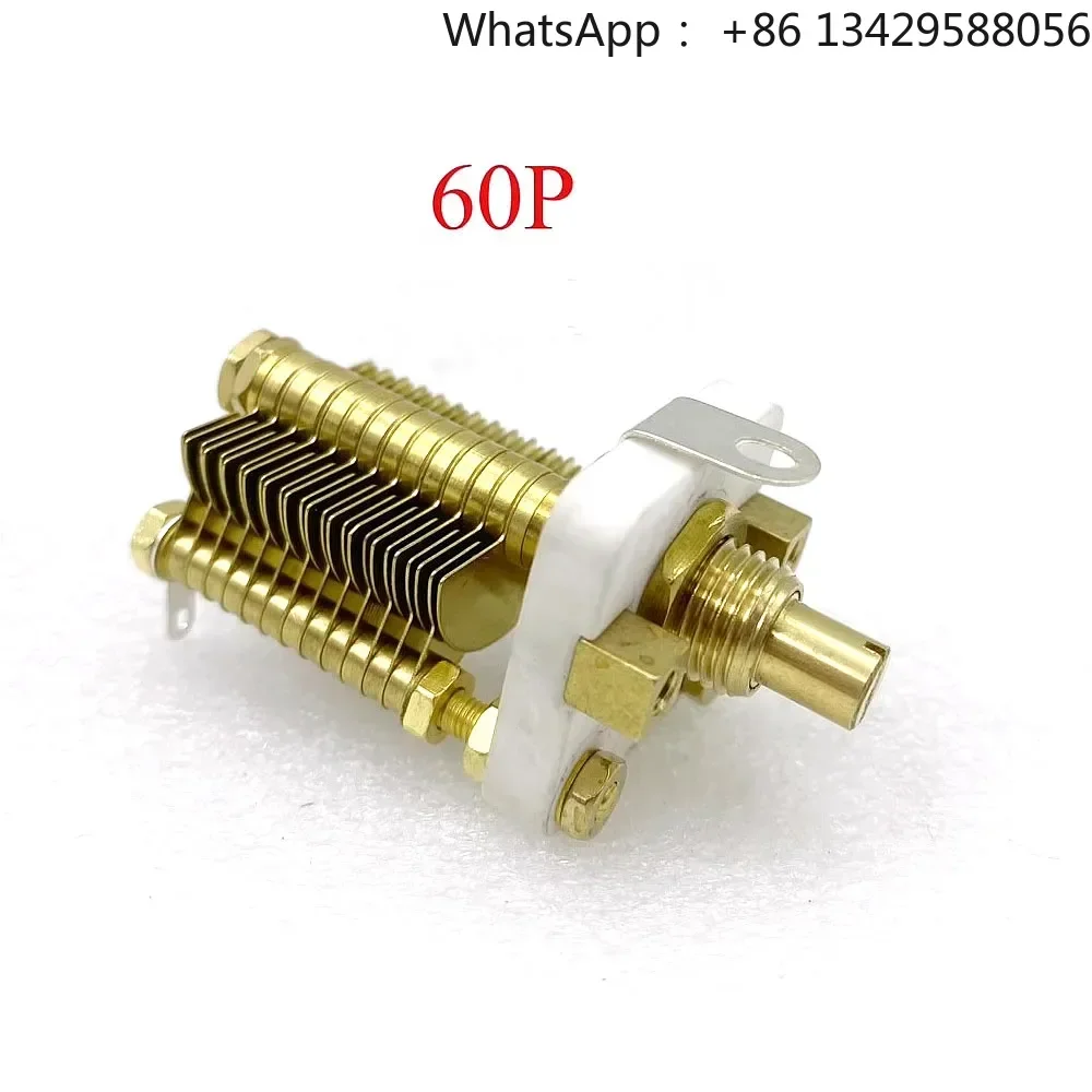 CW2F High Frequency High Q value Ceramic All Copper Single Air Variable Capacitor 60P/100P Beauty Medical Small Loop Antenna