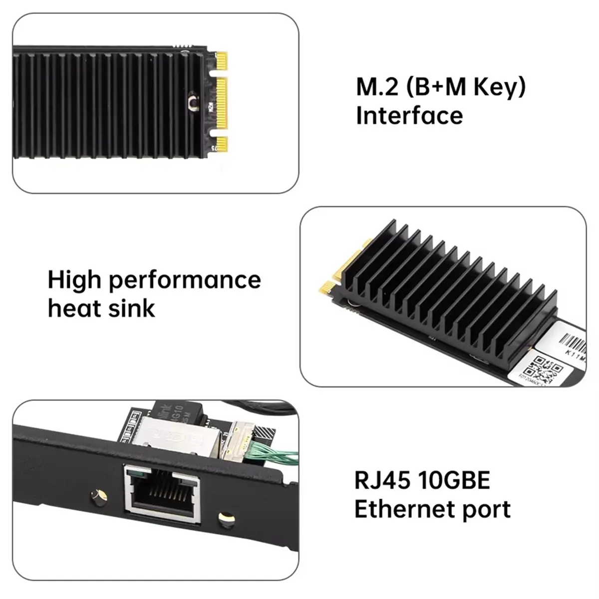 10Gbps AQC113 M.2 B+M to RJ45 Network Card Ethernet Adapter Single-Port LAN Controller Card for Desktop PC Server