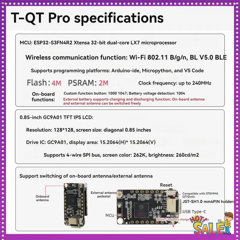 

AA87 Nerdminer T-QT ESP32S3 GC9A01 0,85-дюймовый ЖК-модуль, сварочная игла для биткойн Solo Lottery Miner BTC Miner S3FN8