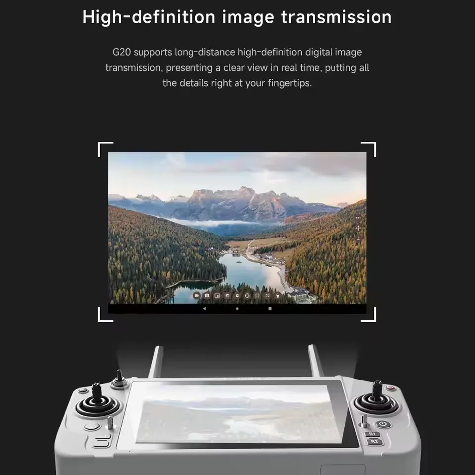 VoidFly Skydroid G20 Remote Control With 6nm Processor Dual-Band 2.4GHz 5.8GHz 7-Inch HD Display 30KM Image Transmission High De