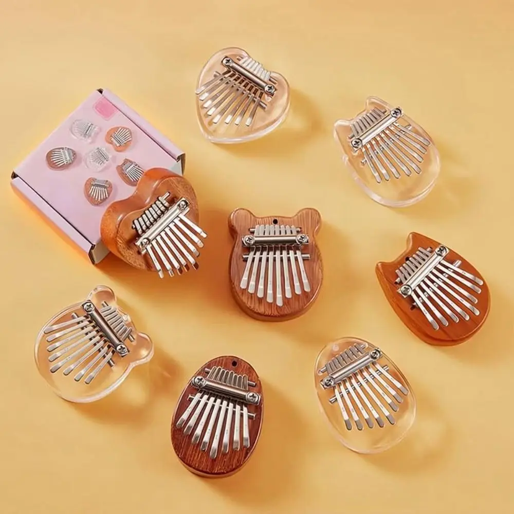 1Pc Piano Pendant 8 Key Finger Thumb Piano Marimba Musical Good Accessory Pendant Gift Kalimba for Toddler Kid Child Valentines