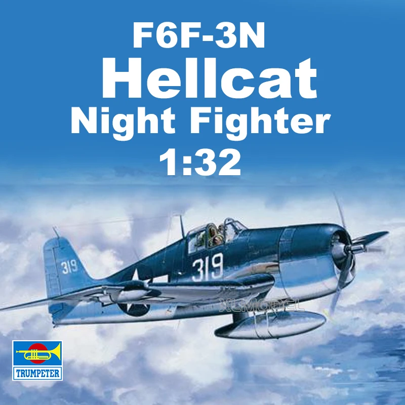 Trumpeter Plastic Assembled Aircraft Model Kit TP02258 F6F-3N Hellcat Night Fighter 1/32