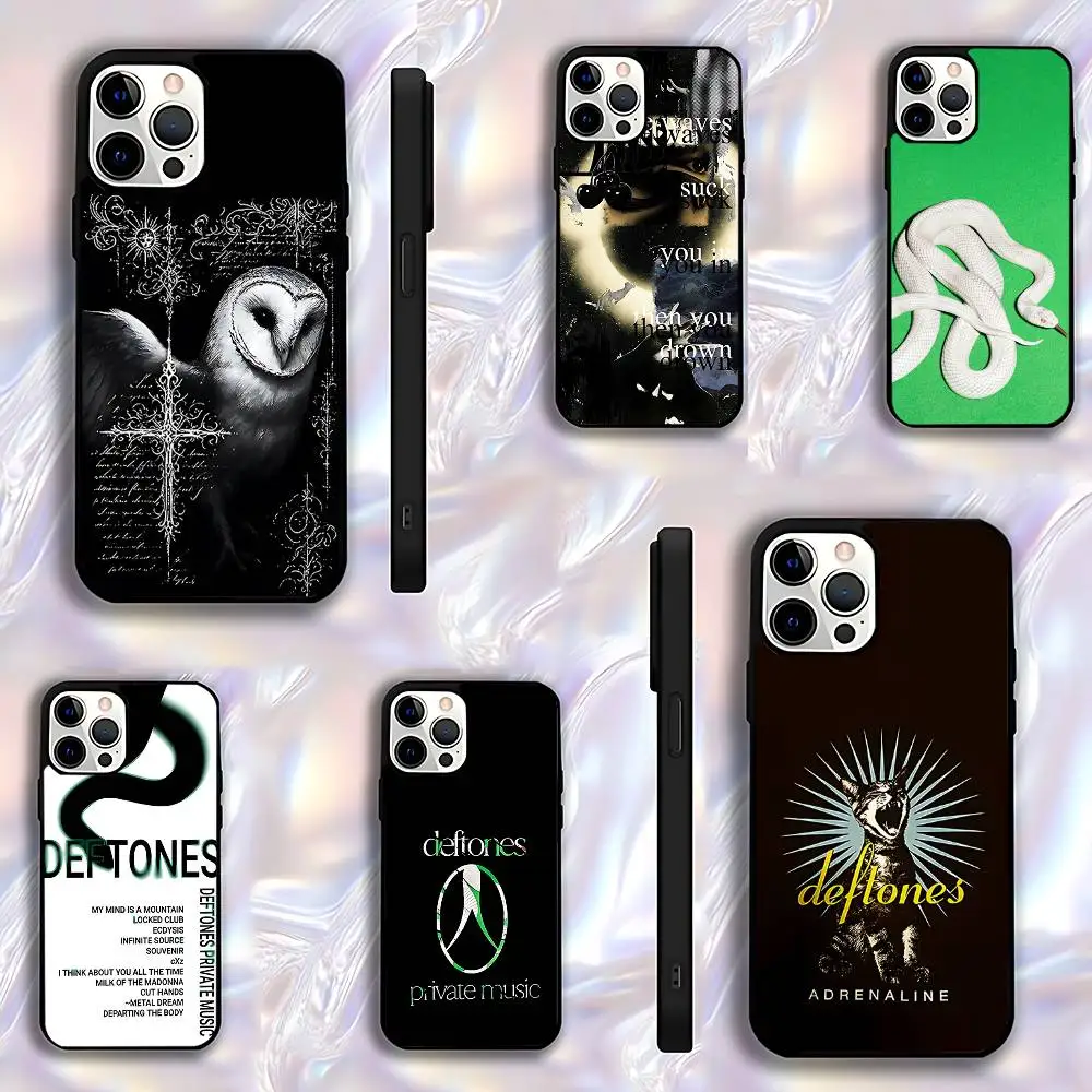 Private Music D-Deftones Phone Case For iPhone 17,16,15,14,13,12,11,Pro,Max,Plus,E,Air,Mini Protective Black Cover