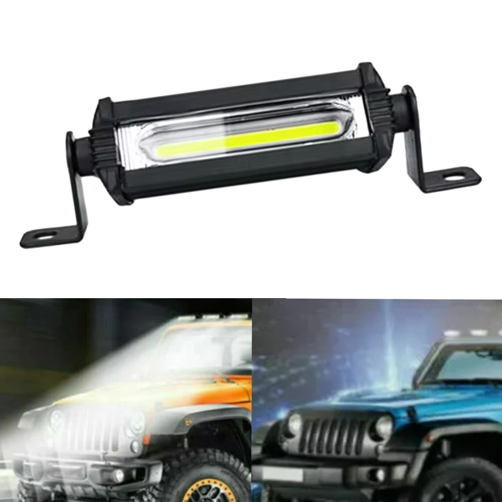 1pc 9W 12V-24V white light 4-inch mini work light strip accessory fit for UTV SUV motorcycle four-wheel off-road vehicle truck