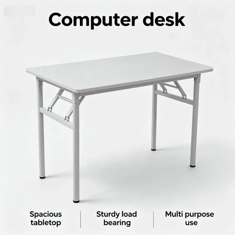 Adjustable Height Portable Folding Computer Desk Space Saving Small Bedroom Bedside Study Table for Students Office