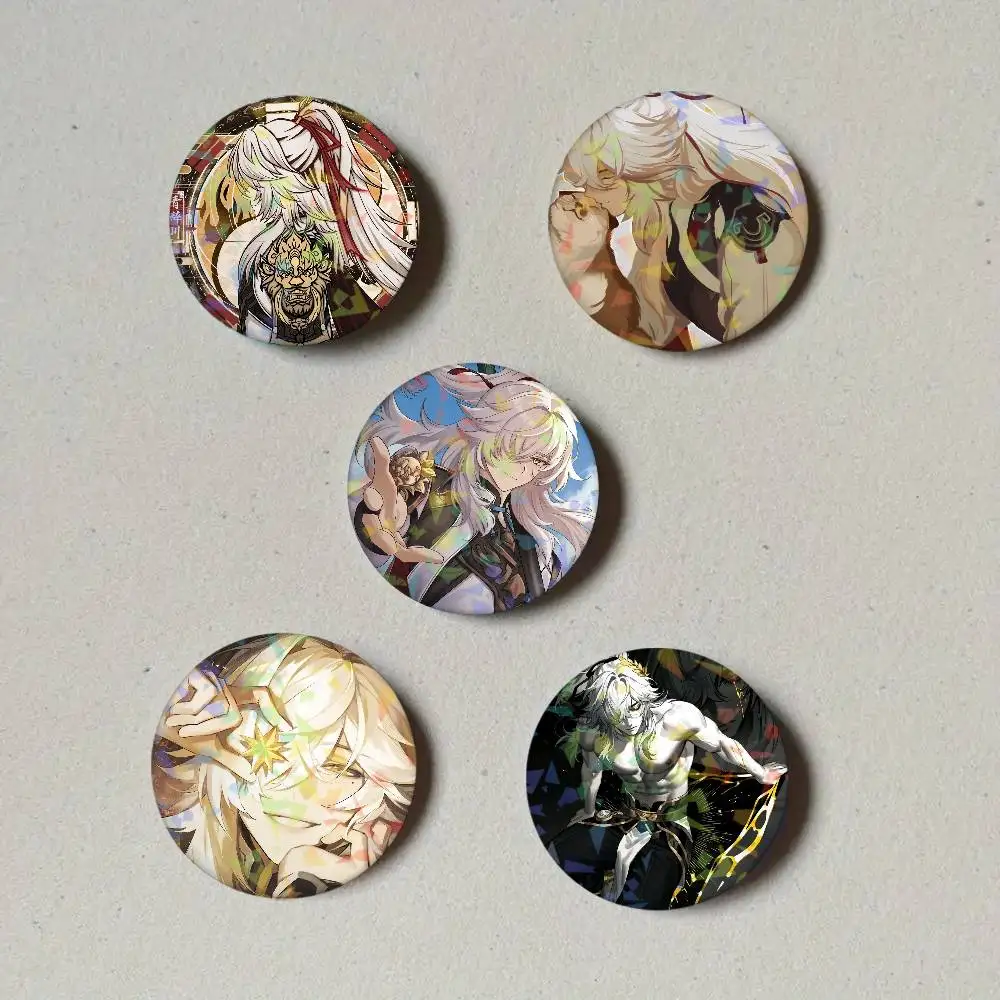 Honkai Star Rail Jing Yuan Round Exquisite Laser Badge Brooches Creative Pins For Clothes Hat Backpack Gift Accessories