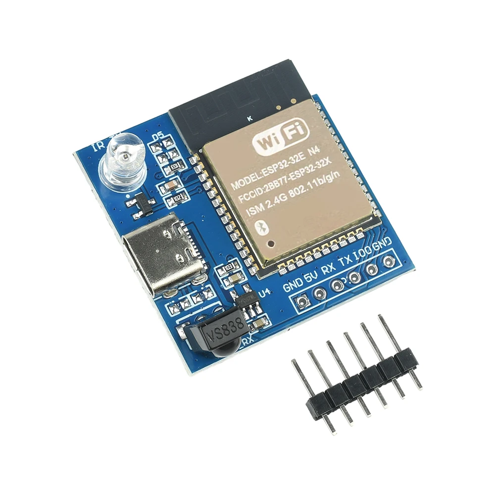 WiFi IR Transparent Transmission Module ESP32E-N4 Development Board Type-C Support NEC Command UDP Protocol Low Power