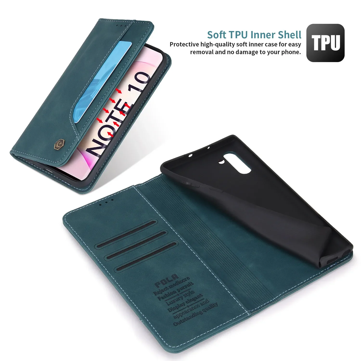 حافظة جلدية لهاتف سامسونج جالاكسي S9 Plus S10 S20 FE S21 S22 S22 S23 S24 نوت 9 10 نوت 20 حافظة مغناطيسية للغاية