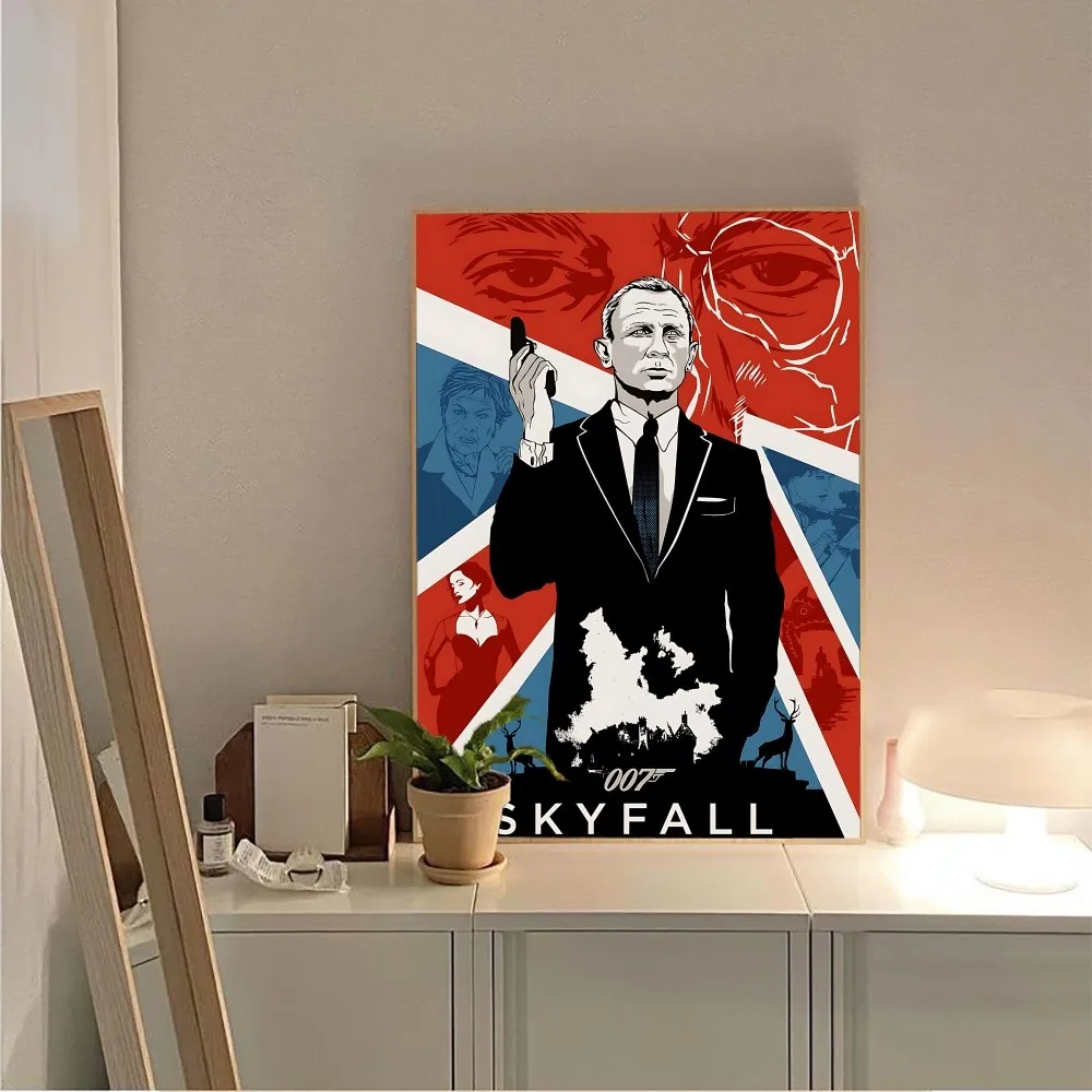 Movie Poster Of 007 Series Skyfal Poster Kraft Paper Vintage Poster Wall Art Painting Study Stickers Big Szie Wall Painting