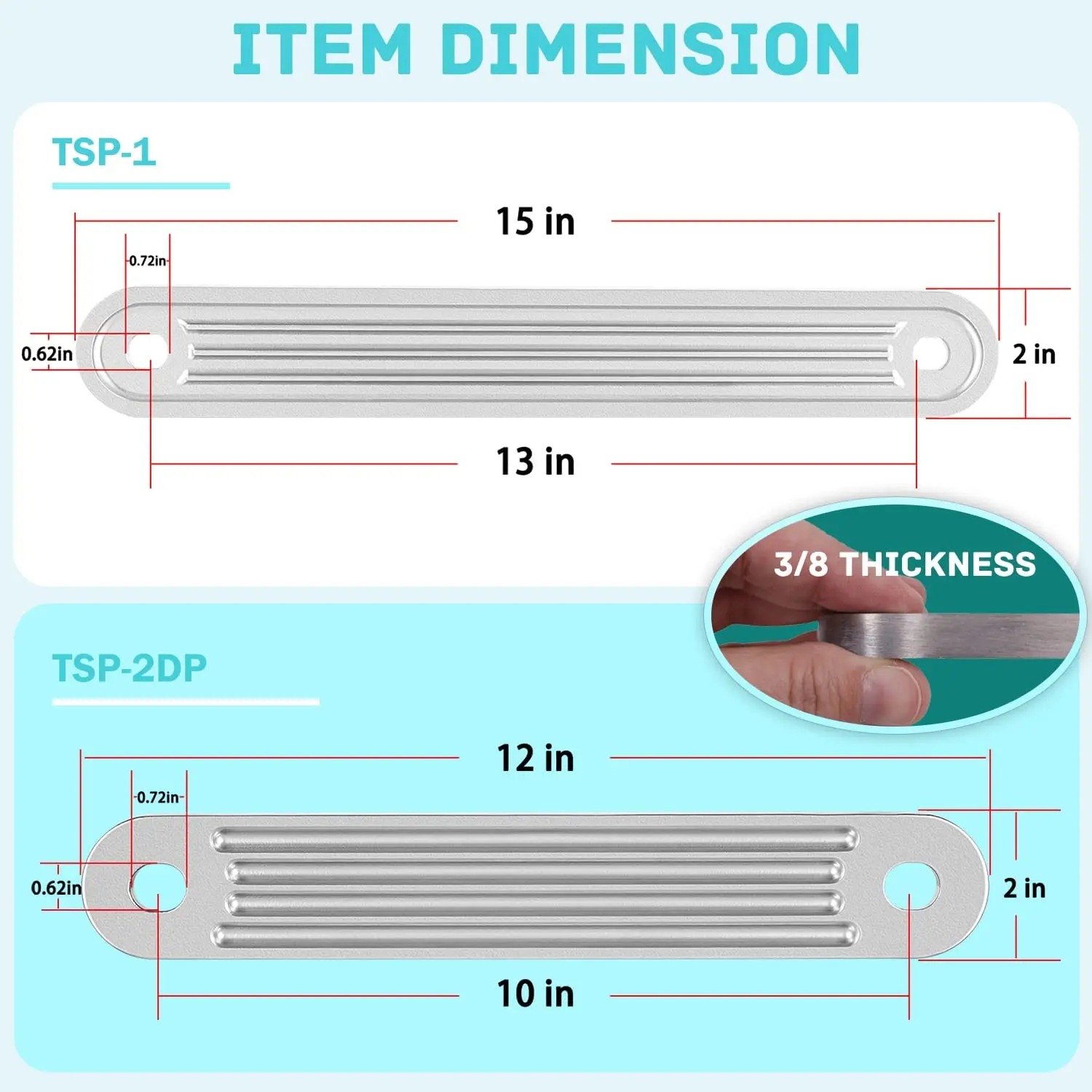 MX 2pcs/set TSP-1 TSP-2DP Transom Support Plate Kit for Top Support and Lower Support Bolt Holes Replace 3001-8067