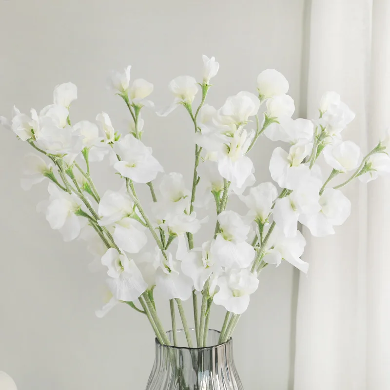 62CM Japanese Sweet Pea Flower Artificial Flower Living Room Coffee Table Hotel Wedding Decoration Photography Props Bouquet