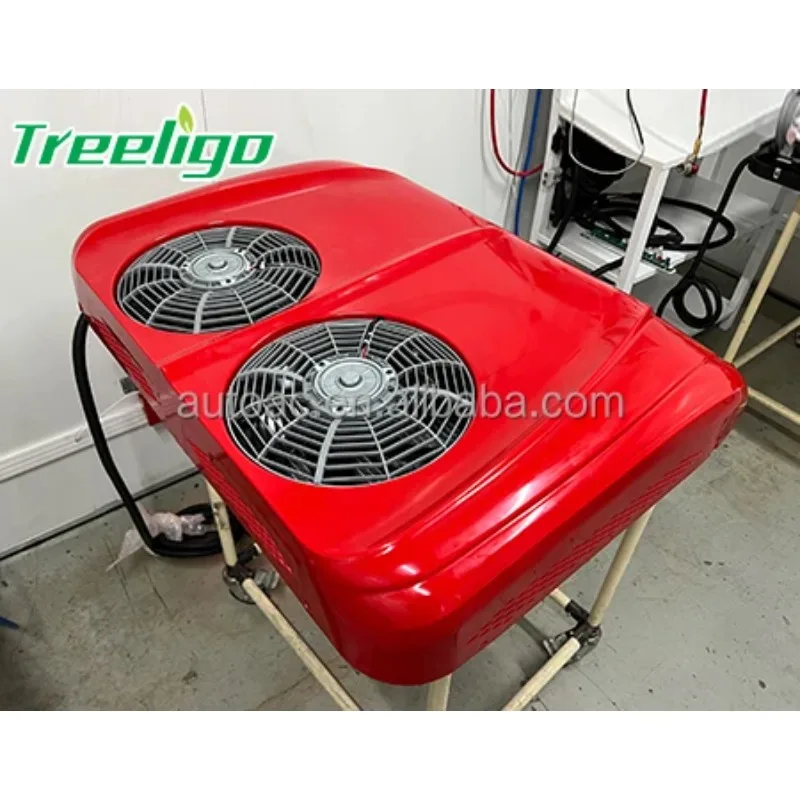 

Roof Mounted Double Fans Dc 12v 24v Electric Parking Air Conditioner For Car Van Truck Bus Caravan Ar Condicionado 12v