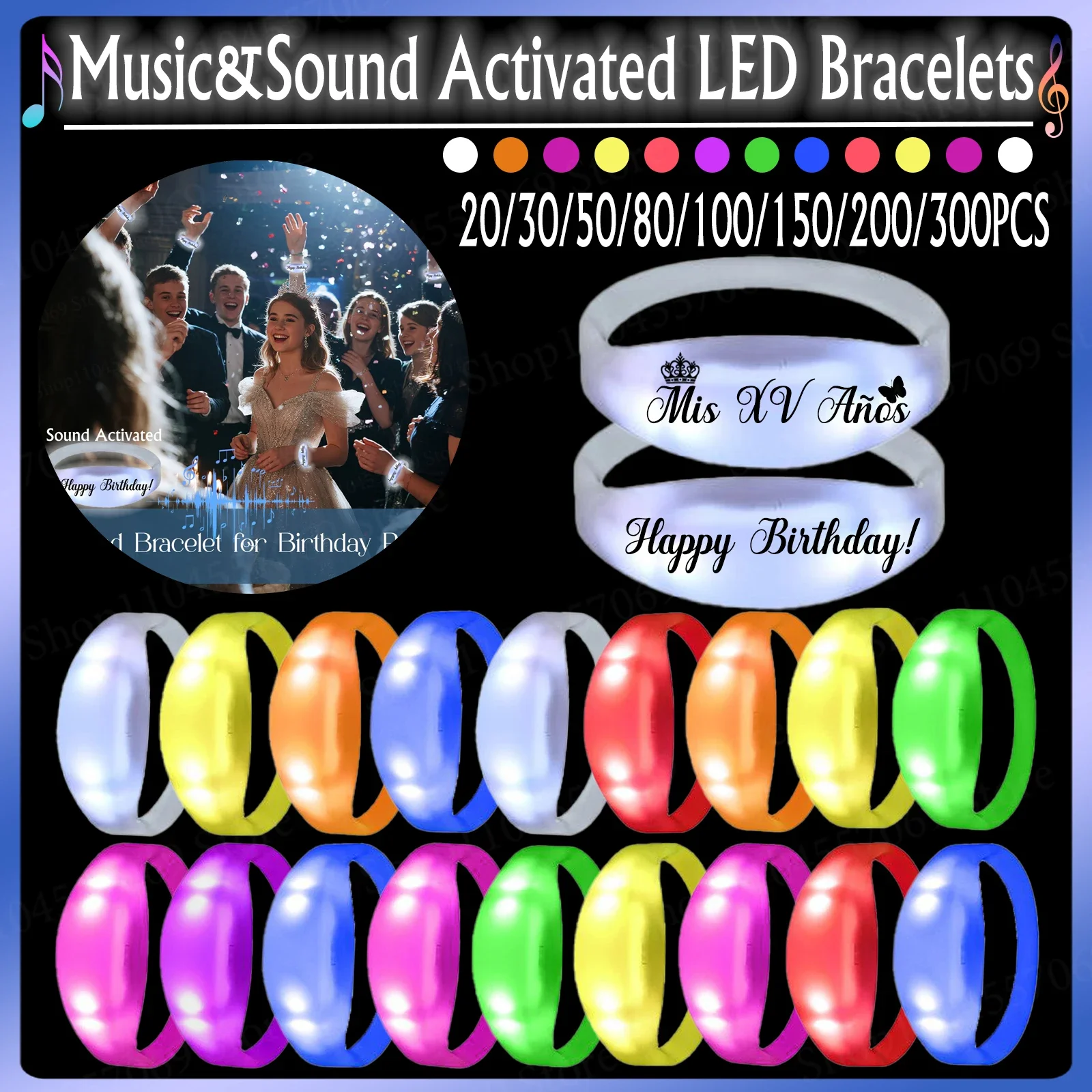 20-300-pieces-bracelet-lumineux-mis-xv-anos-bracelet-led-active-par-la-musique-et-le-son-pour-fete-d'anniversaire-bracelet-d'anniversaire-pour-fille-de-15-ans