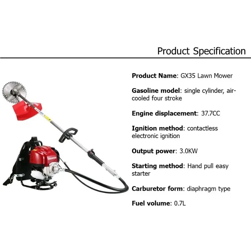 Engine Lawn Mower,Four Stroke,Backpack Gagoline Weeder GX35 Grass Cutter,Eradicator cortadora de césped 예초기gardening tools잔디깍는기계