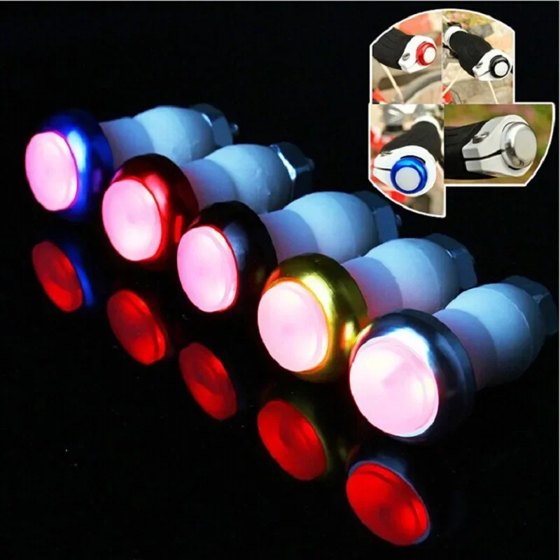 1 Pair Safety Cycling Bike Turn Signal Handle Bar End Plug LED Red Light Lamp Magnetic Handle Light XR-Hot