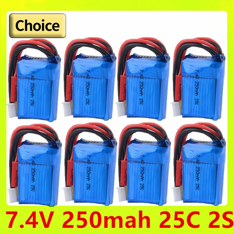 7.4V 250mAh 25C 2S JST batterie al litio modello di auto RC giocattoli modello parti di batterie telecomando veicolo da arrampicata parti della batteria Lipo