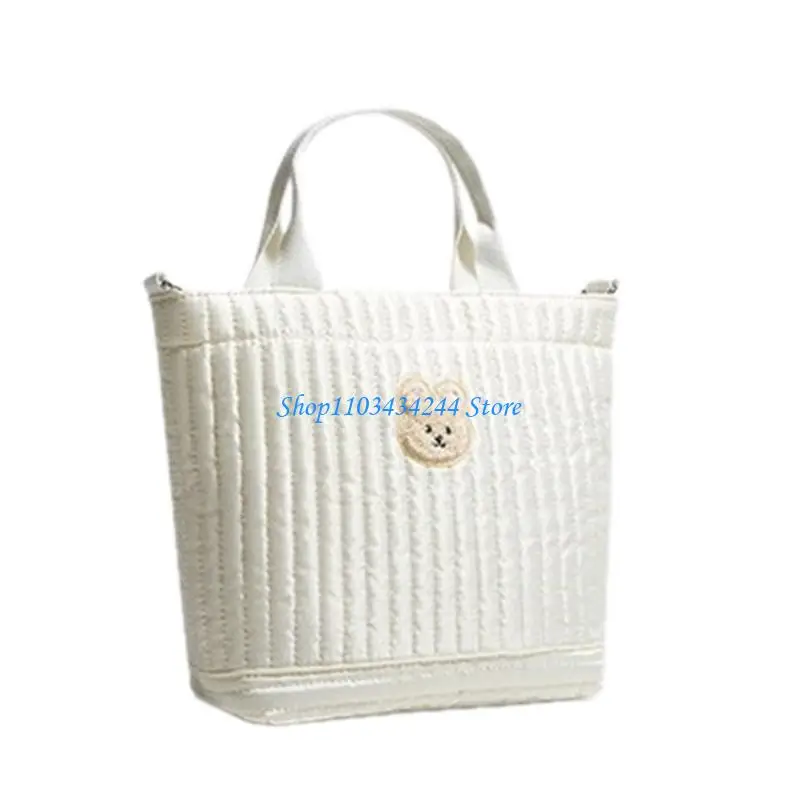 

Дорожная сумка для подгузников для женщин, сумка через плечо, большая вместительная сумка для мамы, сумка с вышивкой медведя, на