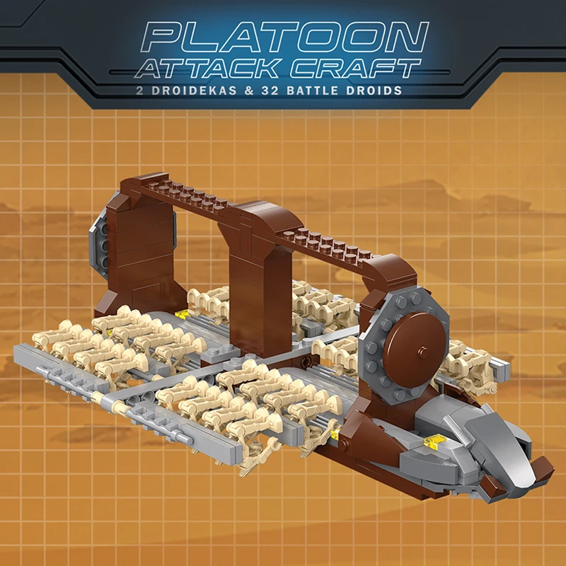 Platoon Attack Craft Destroy Droids MOC Building Blocks Model Star Battle Droids Army Sets DIY Blocks Toys Gifts for Adult - view 3