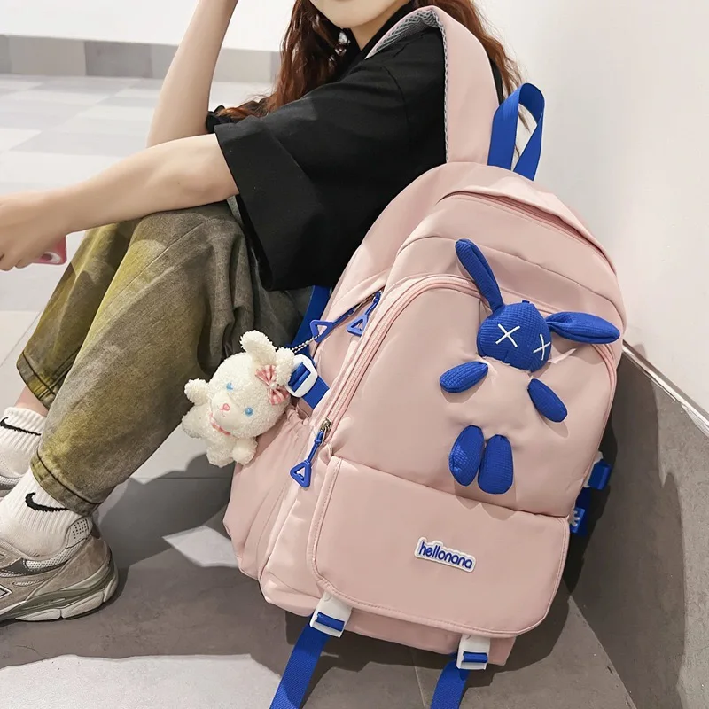 Bunny Doll Women's Backpack Return to School Kits Backpacks Woman Bags for Women Travel Bag Men's Back Anime Primary Luggage