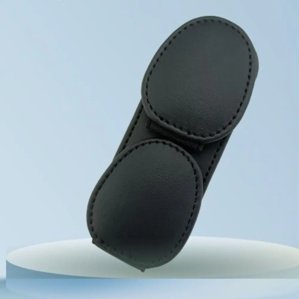 إطار نظارات شمسية للسيارة مغناطيسي بمشبك مزدوج منظم حاجب من الشمس حامل نظارات السيارة من جلد البولي يوريثان مشبك تخزين النظارات المستقر