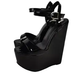 DIZHUANG shoes Fashionable women's high-heeled sandals. About 15cm heel height. Wedges sandals. Platform sandals. Summer shoes