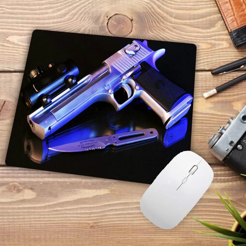 Gun Pattern Non-Slip Notebook Mice Pad S 22X18CM Mat Mouse-pad for Mouse Comfortable Gaming Mouse Pad Big Promotion Mousepad