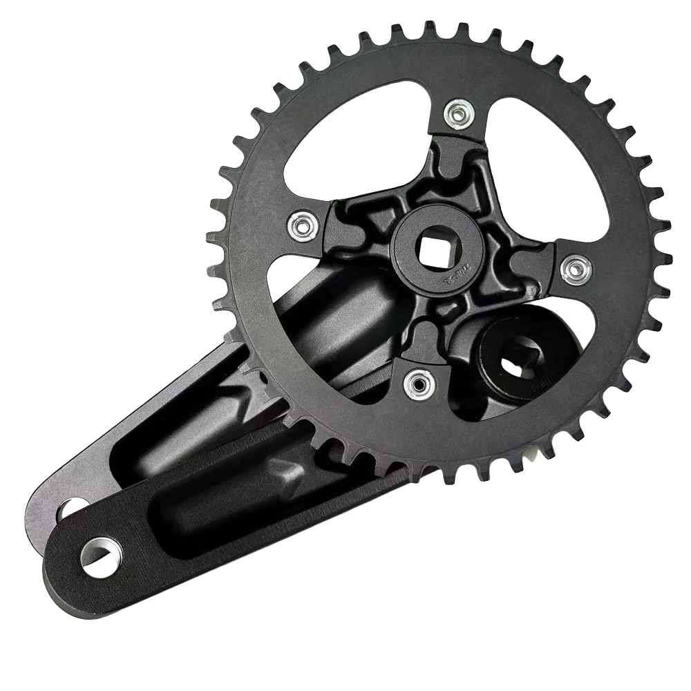 104 BCD MTB Kind Kinder Mountainbike Kurbelgarnitur Single Speed Kurbelgarnitur 127 140 152 160 165 175 mm Vierkantkegel 40/42T Kettenblatt – Detail 11