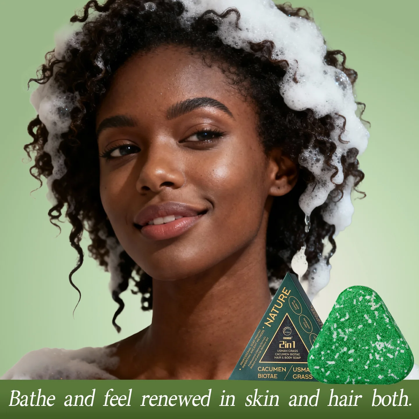 

Herbal Shampoo Bar for Hair Growth Handmade Natural Botanical Soap Nourishes Scalp Smooths Frizz Reduces Hair Loss Makeup