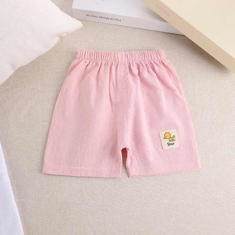 1-5 Jahre Kinder Sommer Shorts Jungen koreanischen Stil Baumwolle und Leinen kurze Hosen Kleinkind kleine Kinder süße Shorts