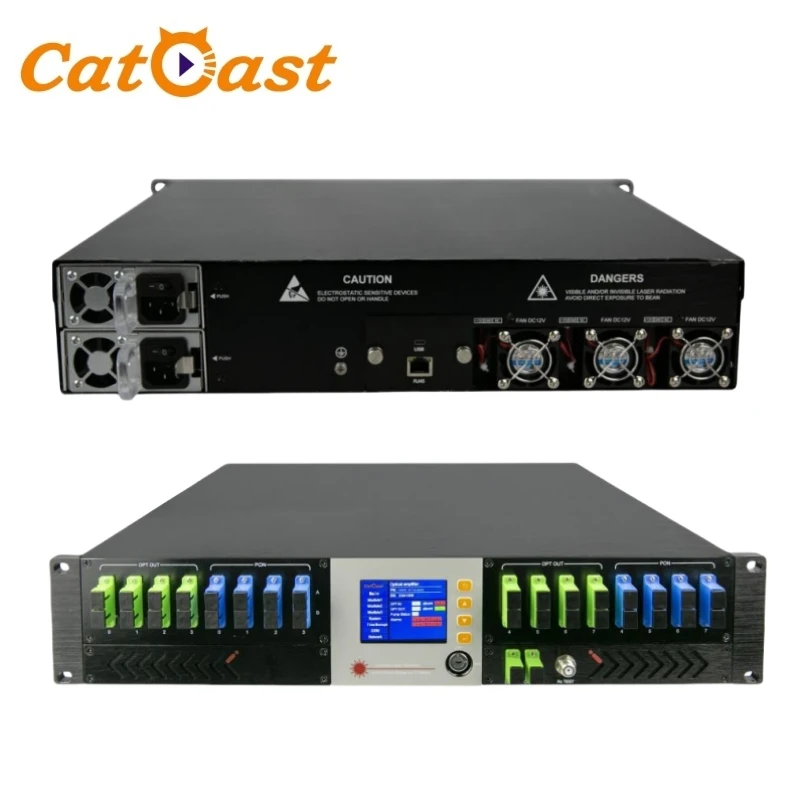 Lasers de bomba Lumentum superiores EDFA 16/32 puertos * 22/23db + amplificador de fibra óptica WDM para FTTH