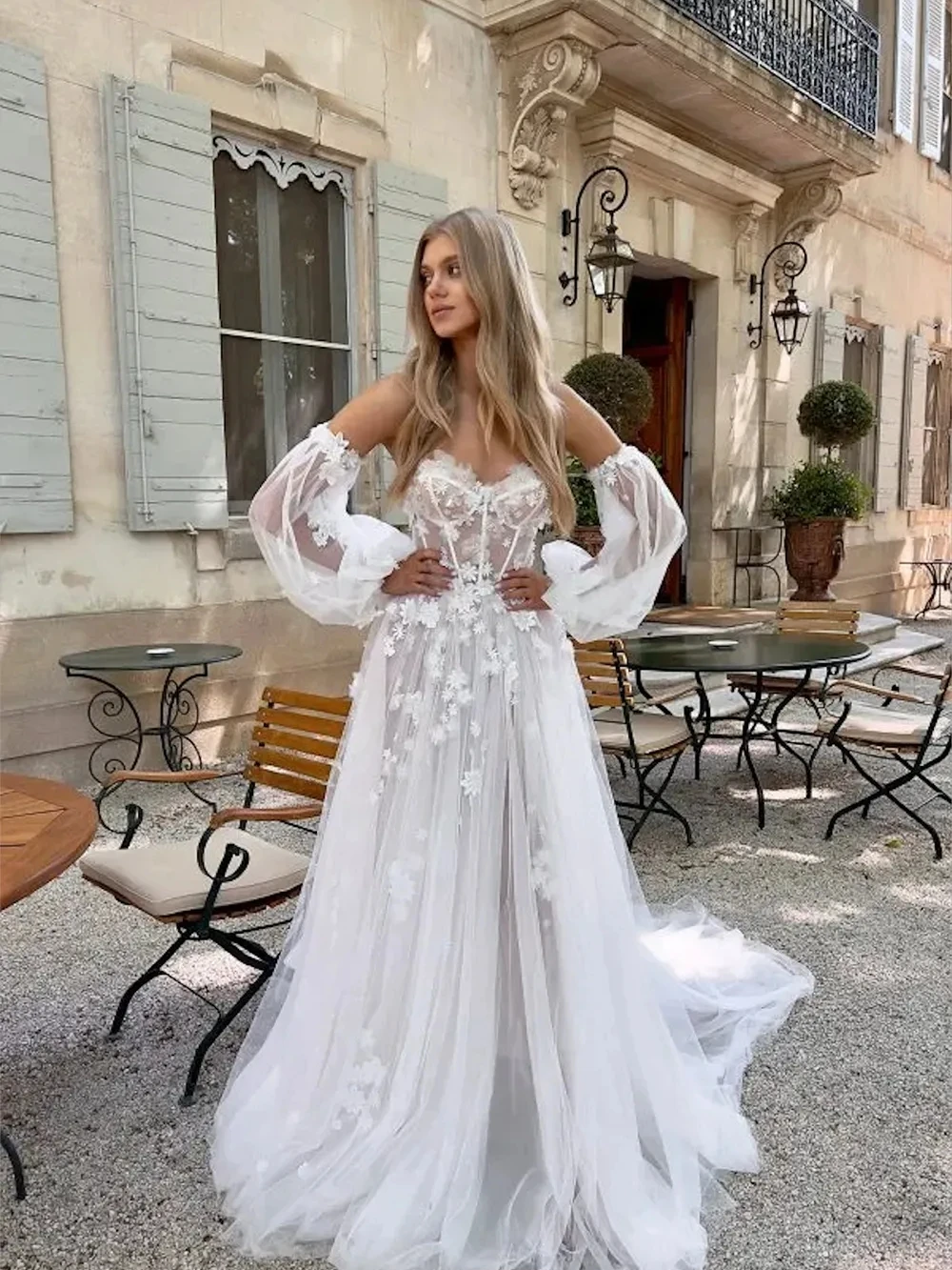 Abiti da sposa vintage classici Sweetheart A-Line Abiti da sposa Applicazioni in pizzo Tulle Abiti per le spose 2024 Abiti da sposa 2023