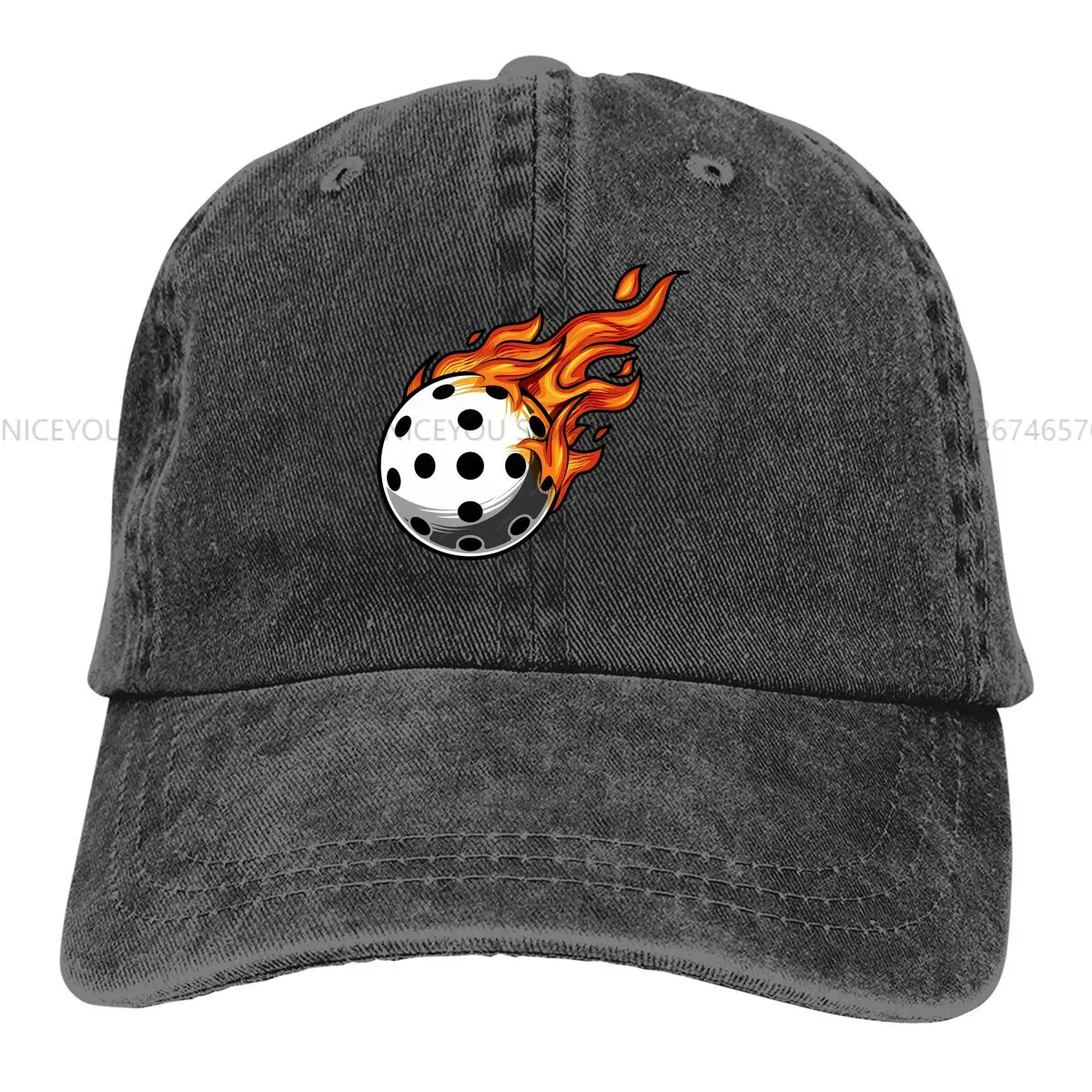 Hot Pickleball Fire Baseball Caps Peaked Cap Pickleball Sports Sun Shade Hats for Men