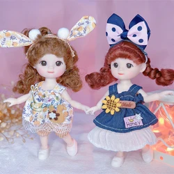 Muñeca bonita de 17cm para niñas, traje de muñeca 1/8 Bjd, juguete de simulación para niños, muñeca exquisita, regalo de cumpleaños Para Hija