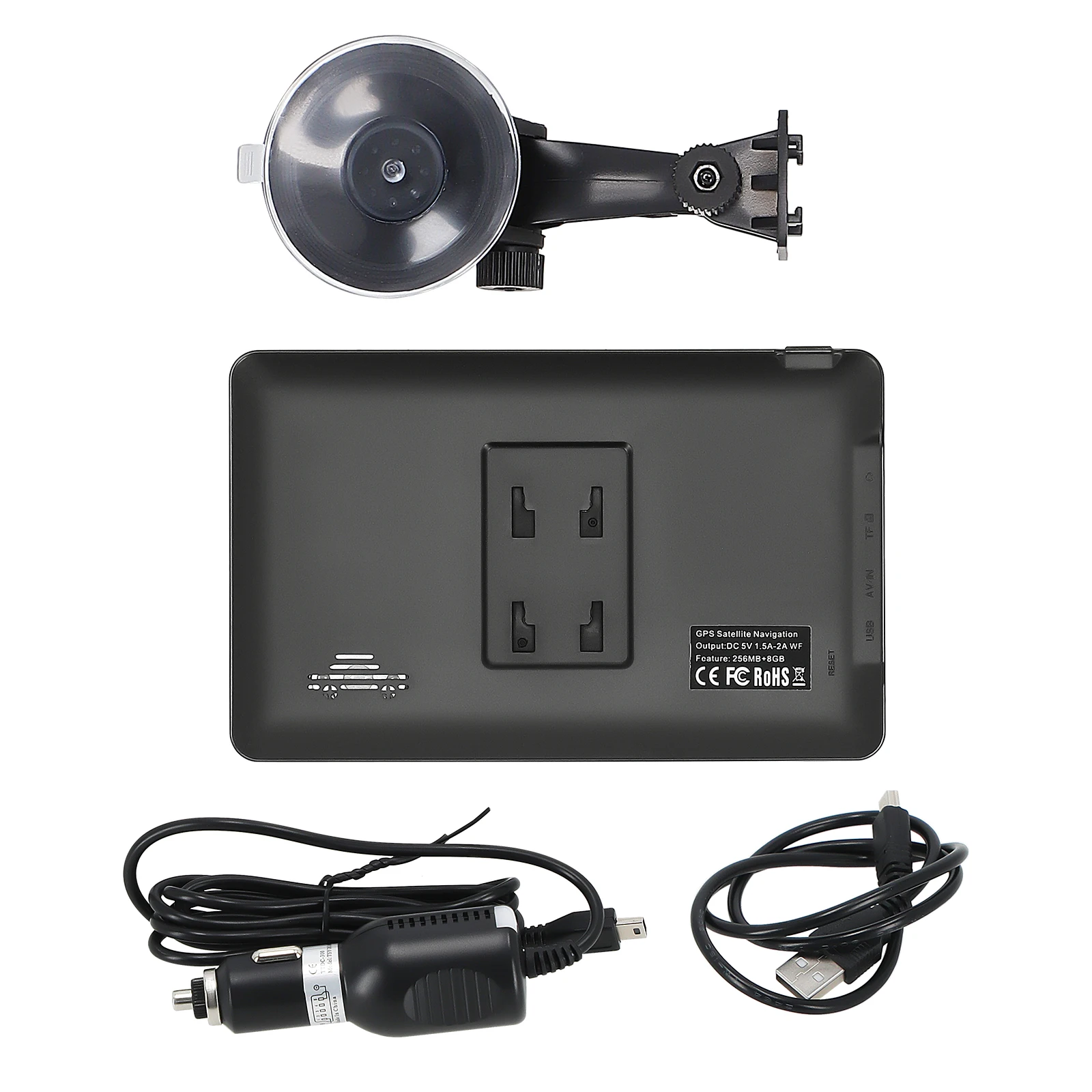 ملاحة GPS مقاس 7 بوصات للسيارة/الشاحنة تعمل باللمس، خرائط مجانية للتركيب المباشر